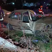 تصادف شدید در تقاطع سیدرضی مشهد با 2 مصدوم