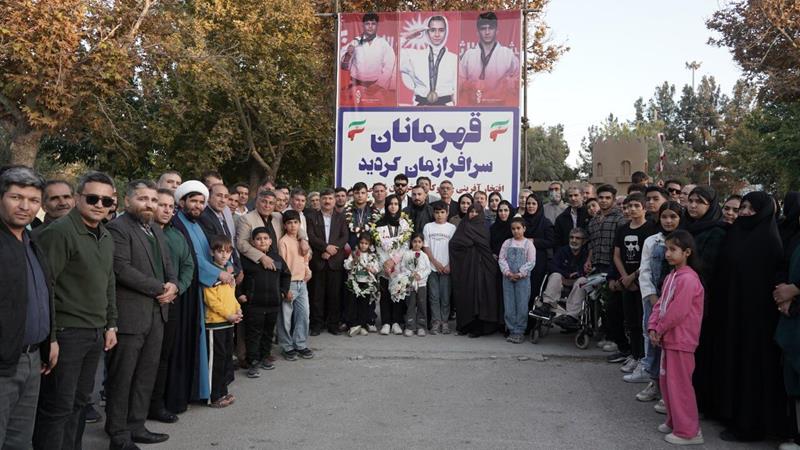 استقبال ورزش دوستان بجنوردی از قهرمانان جودوی آسیا