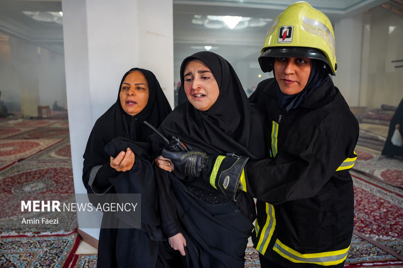 مانور امداد و نجات در حرم شاهچراغ(ع)