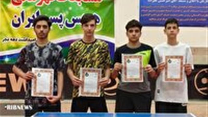 قهرمانی رقابت‌های منطقه ۶ جوانان کشور از آن پینگ‌ پنگ‌ باز قمی شد