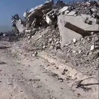 بخشی از ویرانی گسترده در غزه در نتیجه دو سال جنگ نسل‌کشی ویرانگر اسرائیل