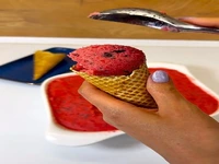 بستنی توت فرنگی خونگی