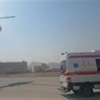 پرواز بالگرد اورژانس برای نجات جان بیمار تصادفی