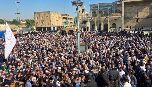 تشییع پیکر مطهر آیت‌الله موسوی از علمای بزرگ خوزستان