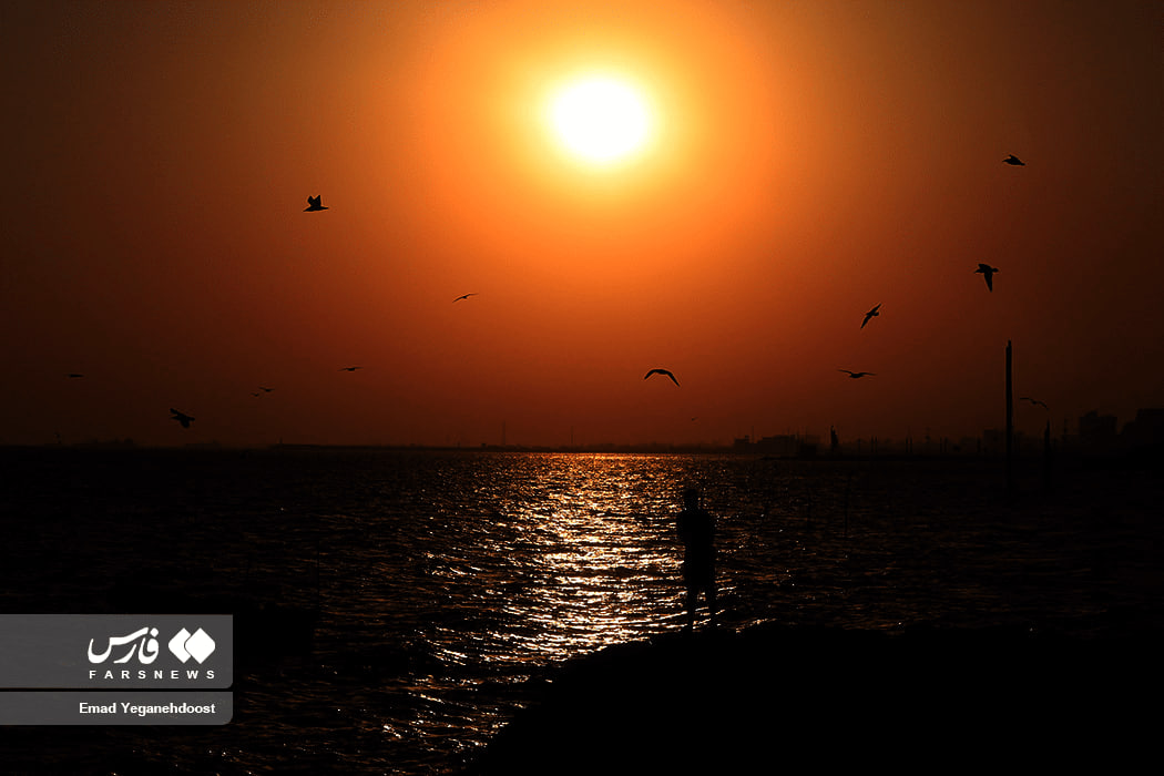 غروب ساحل خواجه عطای بندرعباس