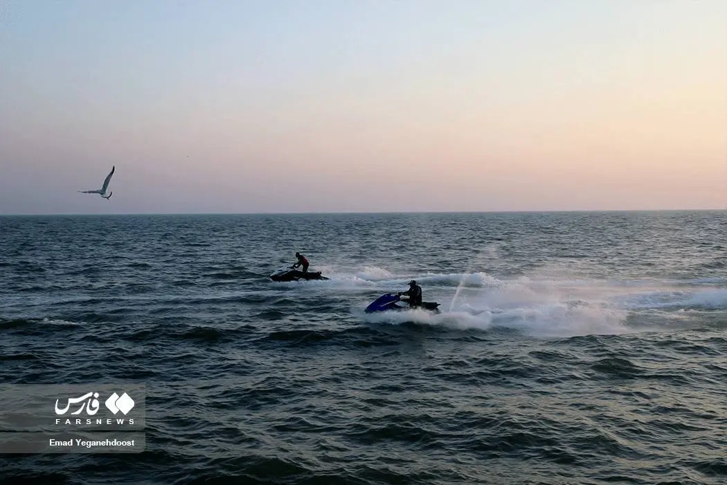  غروب دیدنی ساحل خواجه عطای بندرعباس