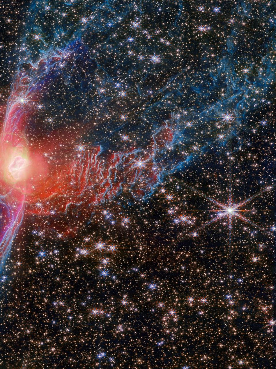 تصاویر تازه تلسکوپ جیمزوب از لحظه مرگ یک ستاره