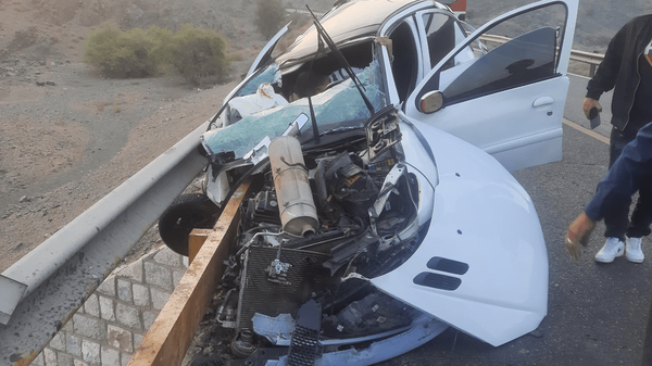 وضعیت خودروی ۲۰۷ در سانحه جاده‌ای رودان!