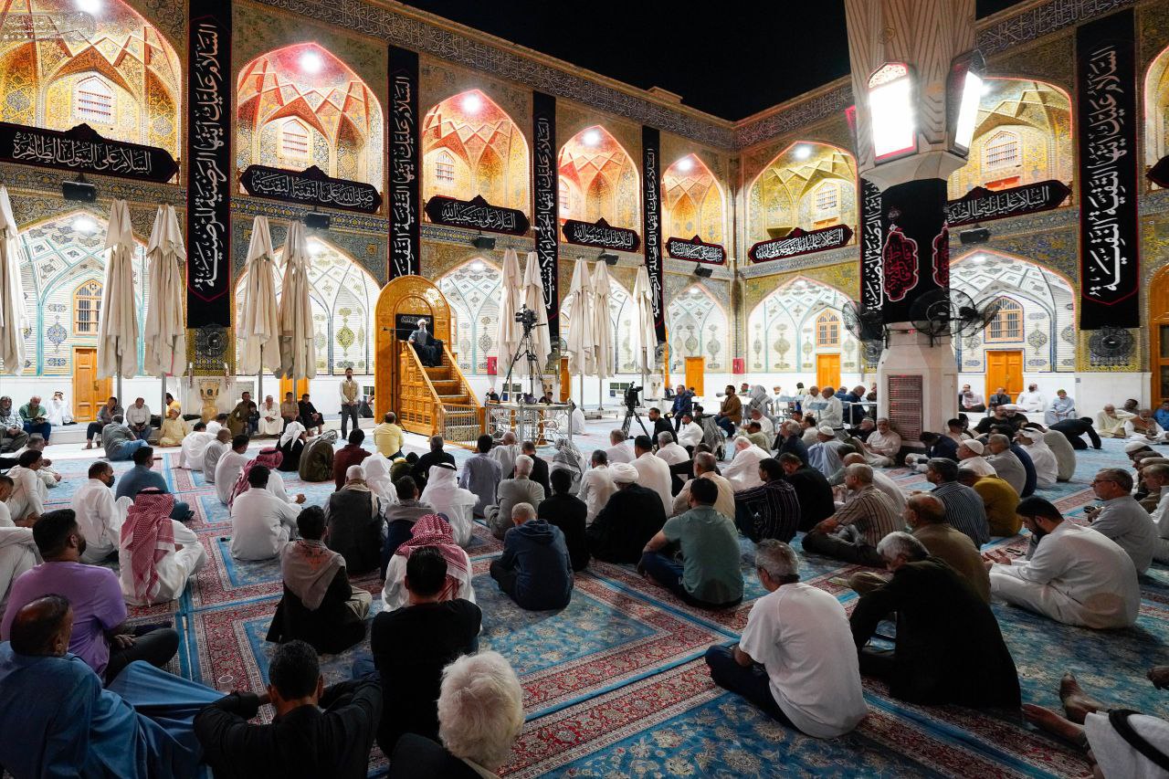 برگزاری مراسم عزاداری شهادت بانوی دو عالم در صحن حرم مطهر علوی