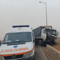 لغزندگی در محور قوچان به چناران منجر به تصادف زنجیره‌ای شد