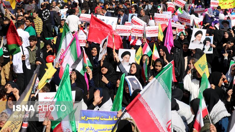 حضور فعال همه اقشار، ادارات و نهادهای مردمی راسک در برنامه‌های ۱۳ آبان