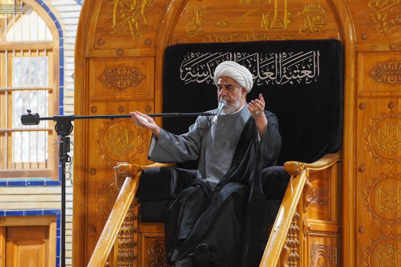 برگزاری مراسم عزاداری شهادت بانوی دو عالم در صحن حرم مطهر علوی