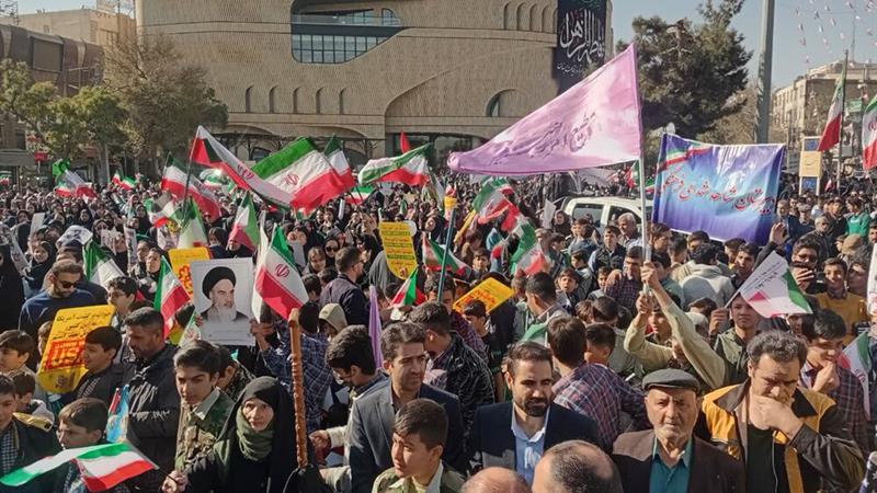 فریاد مرگ بر  آمریکا در استان مرکزی پیچید