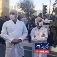 حضور نمادین دانشمندان هستهای در مراسم ۱۳ آبان