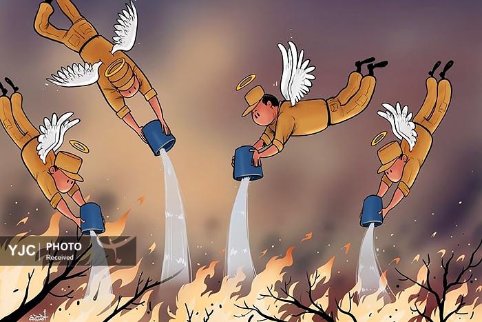 کاریکاتور به مناسبت روز مازندران؛ طبرستان در محاصره تبر‌های جنگل‌خواران