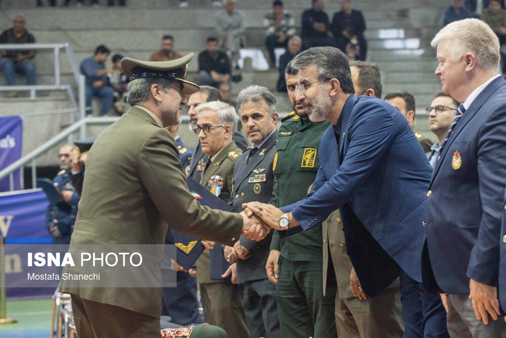 مراسم اختتامیه نخستین دوره مسابقات وزنهبرداری ارتشهای جهان در بابلسر