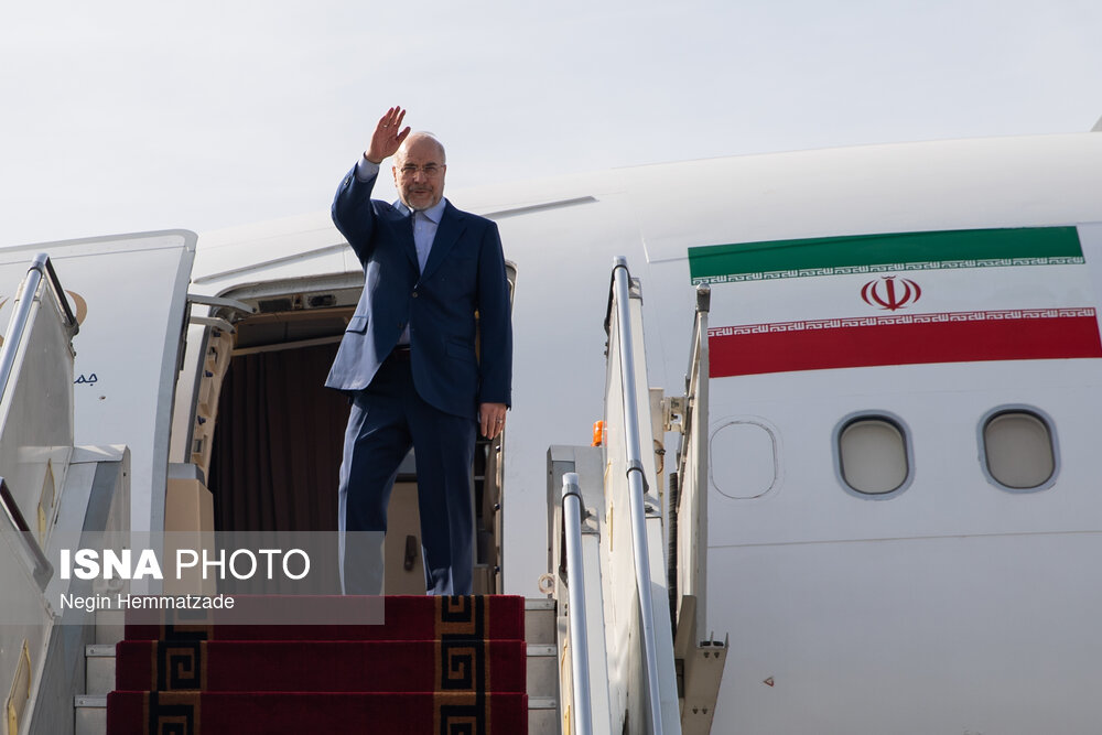 عکس/ مراسم بدرقه رسمی رئیس مجلس به کشور پاکستان