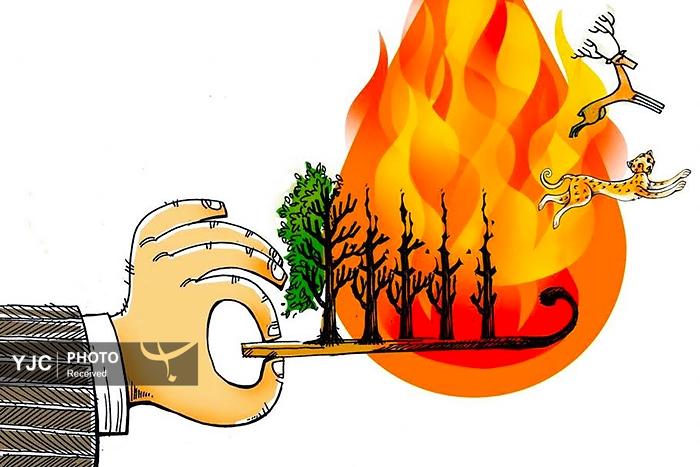 کاریکاتور به مناسبت روز مازندران؛ طبرستان در محاصره تبر‌های جنگل‌خواران