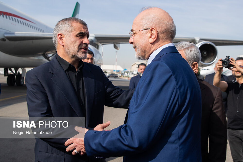 عکس/ مراسم بدرقه رسمی رئیس مجلس به کشور پاکستان