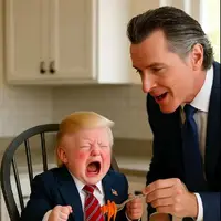 طعنه فرماندار کالیفرنیا به ترامپ با هوش مصنوعی