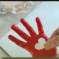 نقاشی قلبی با دستای خودم!