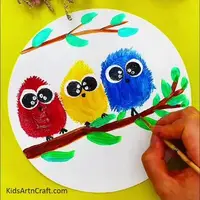 آموزش تصویری ساخت پرنده‌های رنگی