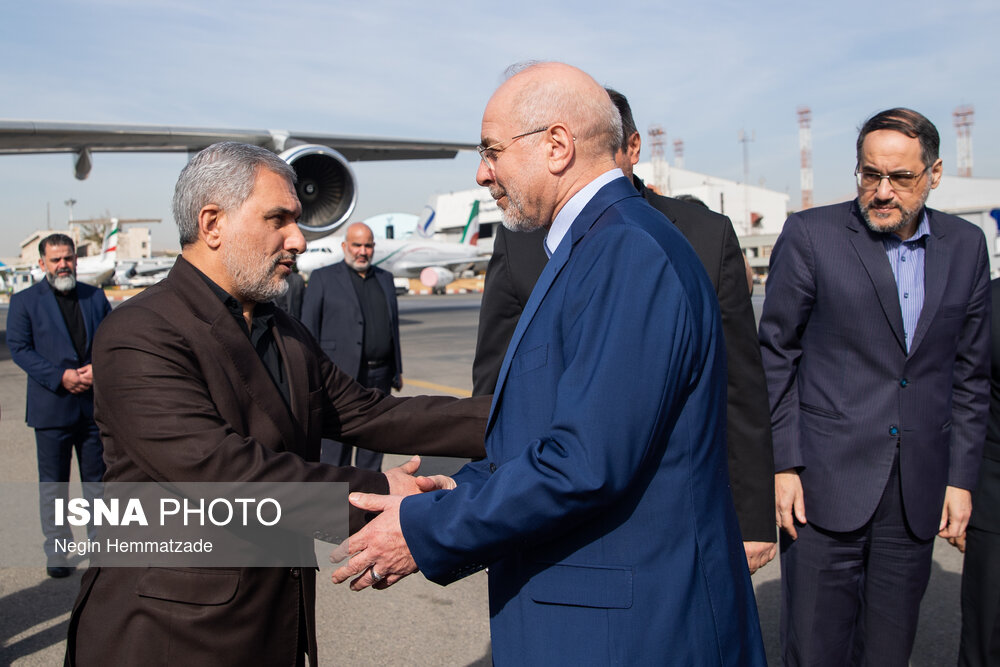 عکس/ مراسم بدرقه رسمی رئیس مجلس به کشور پاکستان