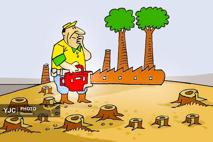 کاریکاتور به مناسبت روز مازندران؛ طبرستان در محاصره تبر‌های جنگل‌خواران