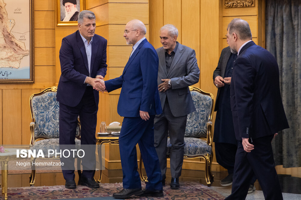 عکس/ مراسم بدرقه رسمی رئیس مجلس به کشور پاکستان