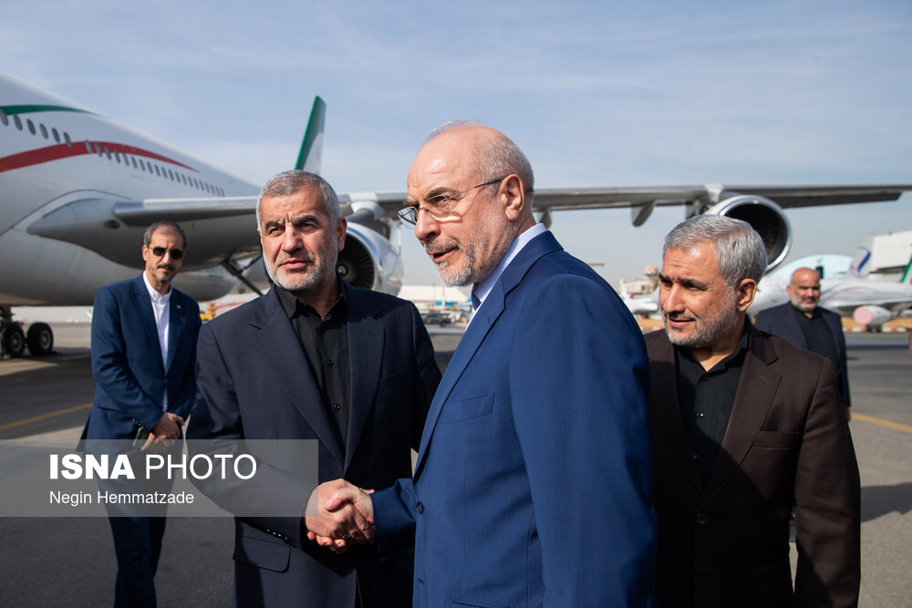 عکس/ مراسم بدرقه رسمی رئیس مجلس به کشور پاکستان