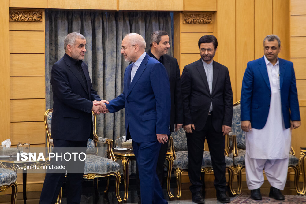 عکس/ مراسم بدرقه رسمی رئیس مجلس به کشور پاکستان