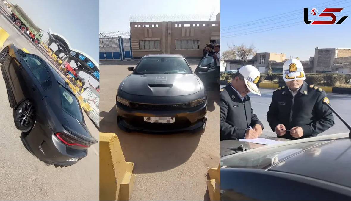 توقیف دوچ چنجلر مشکی با سرعت 210 کیلومتر در اتوبان قم