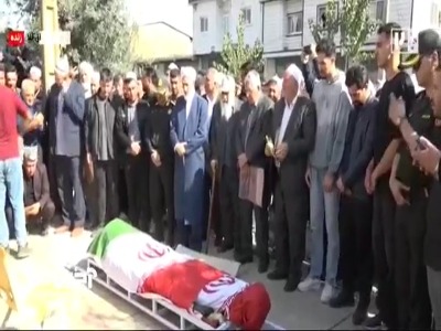 تشییع پیکر والیبالیست فقید تیم ملی ایران در روستای قانقرمه آققلا گلستان