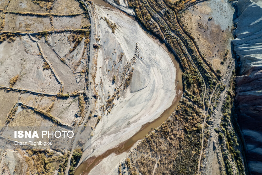 عکس/ قزل اوزن؛ آیینهی بحران آب ایران