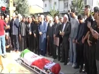 تشییع پیکر والیبالیست فقید تیم ملی ایران در روستای قانقرمه آققلا گلستان