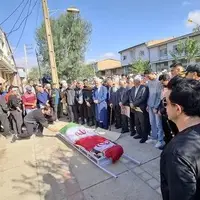 تشییع پیکر صابر کاظمی در زادگاهش آققلا؛ بدرقه قهرمان در میان اندوه مردم