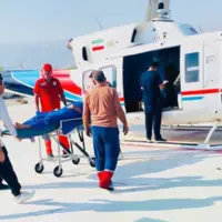 نجات جان 2 بیمار بدحال با بالگرد اورژانس هوایی در هرمزگان