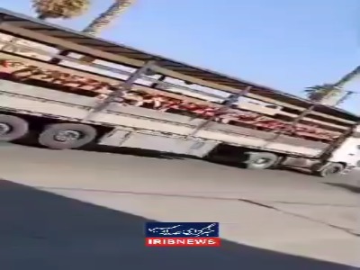 جابجایی دانشآموزان یک مدرسه در جهرم با کامیون کانتینردار