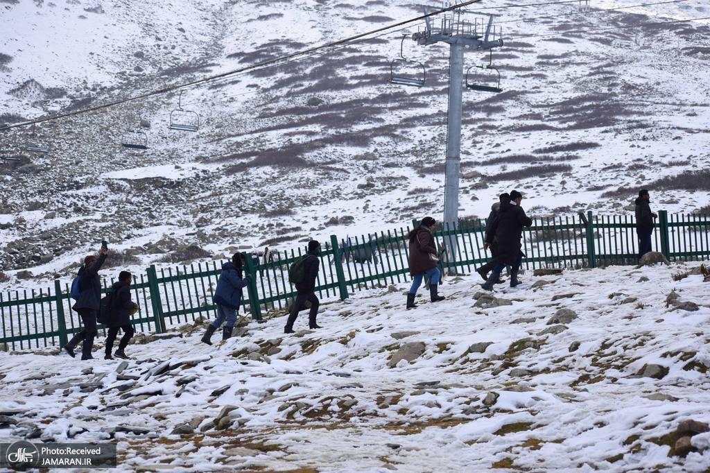 بارش برف تازه در کشمیر هند