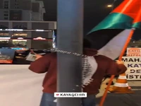 تظاهرات مقابل فستفود حامی اسرائیل در استانبول