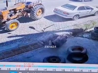 لحظه ترکیدن تایر در ارومیه