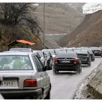 بسته شدن محور چالوس و تغییرات مقطعی تردد در هراز و فشم