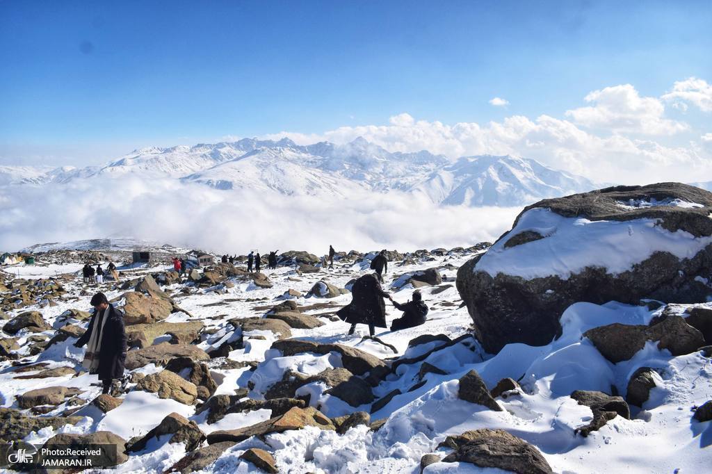 بارش برف تازه در کشمیر هند