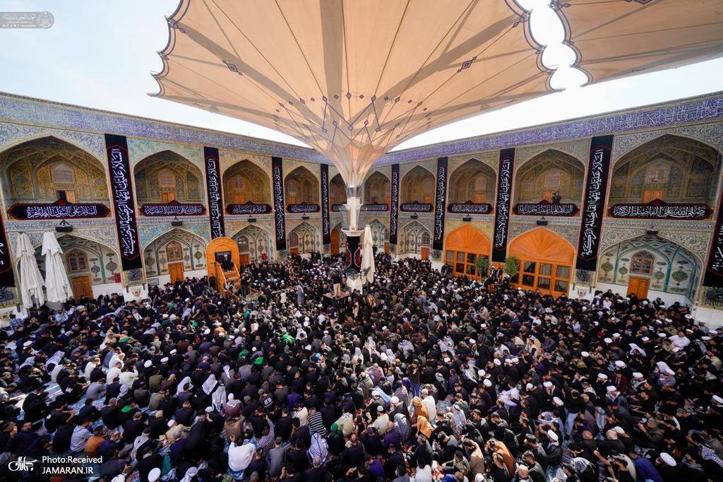 📸 مراسم عزاداری شهادت حضرت فاطمه (س) در حرم امام علی (ع)