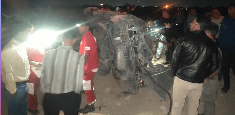 دو فوتی و یک مصدوم بر اثر واژگونی خودرو در محور داراب - بندرعباس