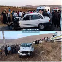 یک فوتی و ۵ مصدوم بر اثر تصادف تویوتا و پراید در آذربایجانغربی