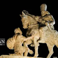 عکس/ تصاویری از مراسم رونمایی از مجسمه «زانو زنندگان برابر ایران»