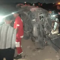 دو فوتی و یک مصدوم بر اثر واژگونی خودرو در محور داراب - بندرعباس
