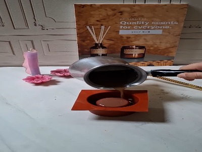 ساخت شمع با طرح چوب