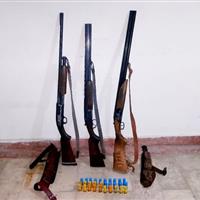 شکارچیان در دام محیط بانان اردبیل/۸ قبضه اسلحه شکاری ضبط شد